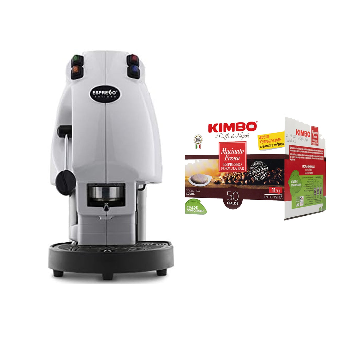 FROG DIDIESSE MACCHINA DEL CAFFE' A CIALDE WHITE+ 50 CIALDE KIMBO IN OMAGGIO