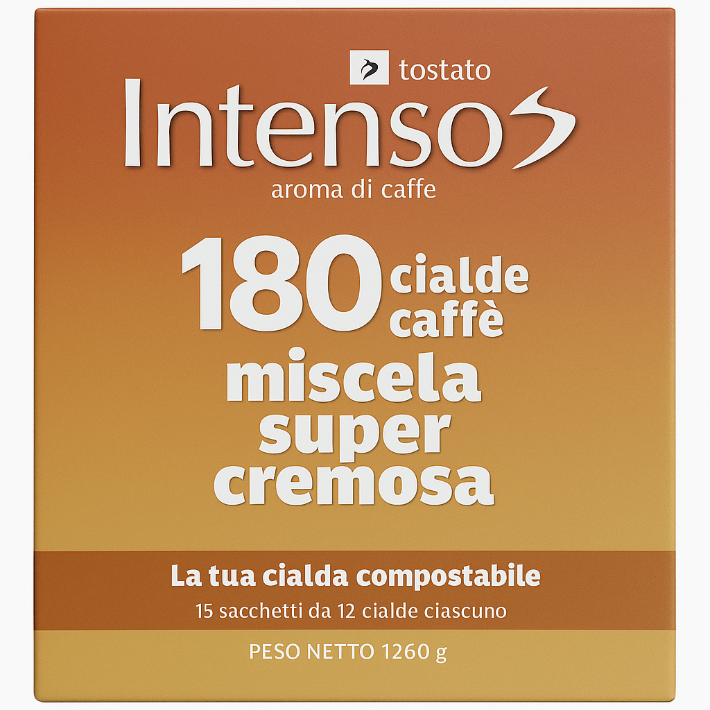180 CIALDE filtrocarta ese 44 mm INTENSO MISCELA SUPER CREMOSA / ARABICA
