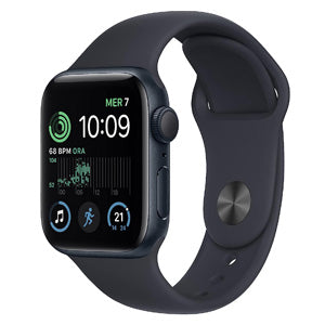 APPLE WATCH SERIE SE 40MM 2TH GEN  MIDNIGHT ALLUMINIUM CASE BLACK BAND GPS