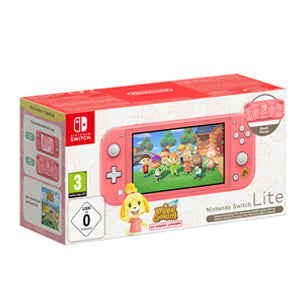 NINTENDO SWITCH LITE ROSA BUNDLE ANIMAL CROSSING